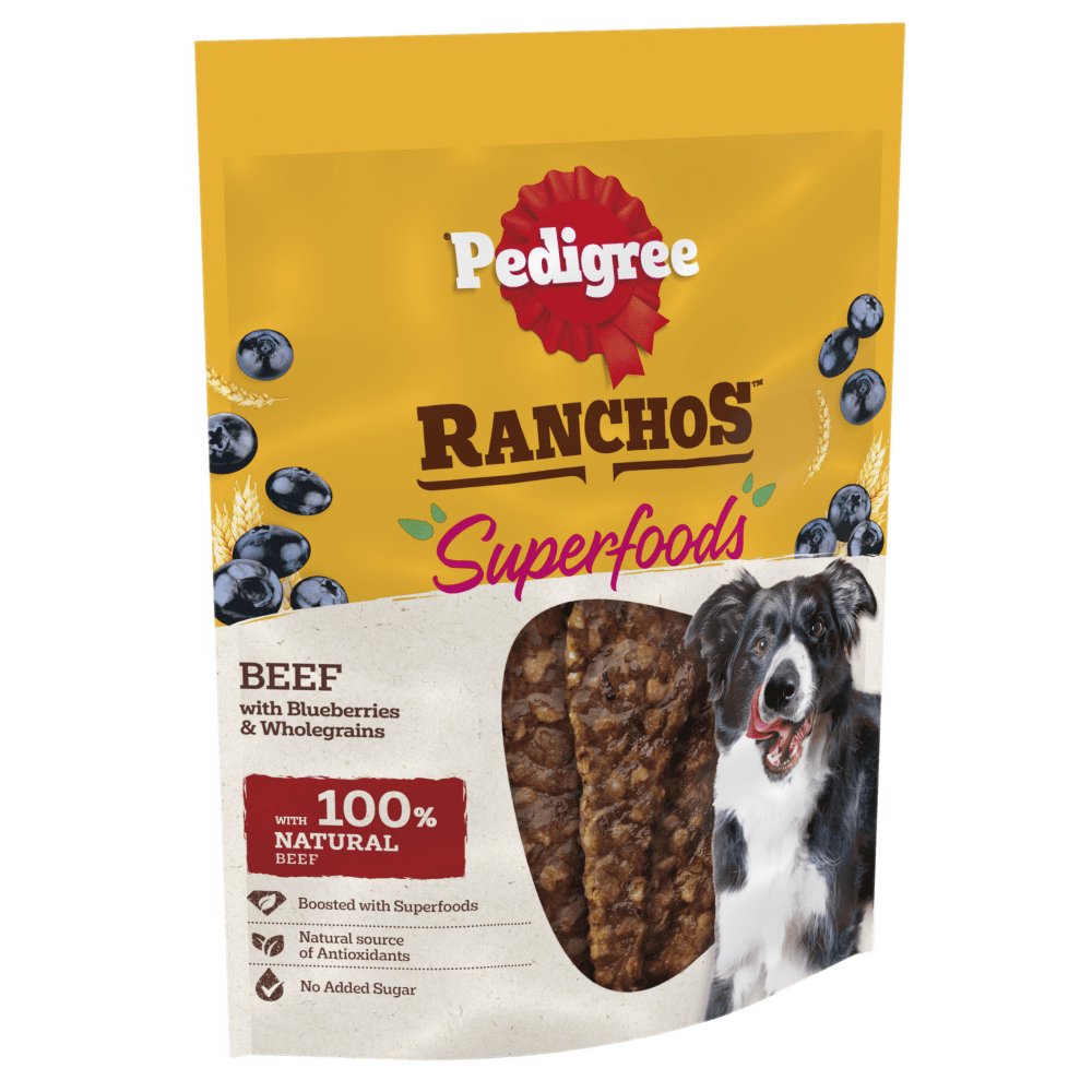 Pedigree Ranchos Superfoods Dog Treats - 7 Pack x 70g, Pedigree, Beef