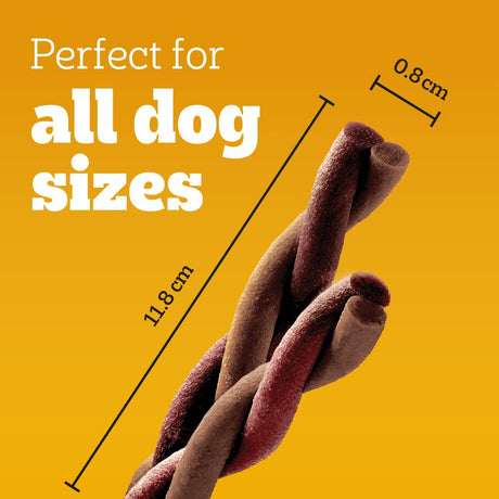 Pedigree Rodeo Dog Treats with Beef - 12 x 123g Pack, Pedigree,