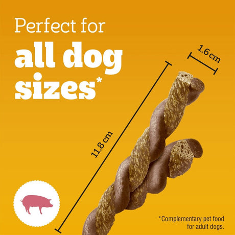 Pedigree Rodeo Duos Chicken & Bacon Adult Dog Treats - 10 x 123g Bag, Pedigree,