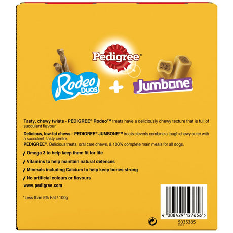 Pedigree Rodeo Duos & Jumbone Medium Dog Treats Mega Box 28 Chews, Pedigree,