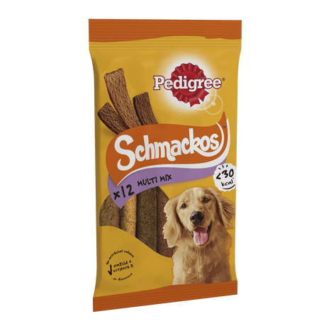 Pedigree Schmackos Dog Treats Multi Mix Meat 12 Strips - 18 Bags, Pedigree,