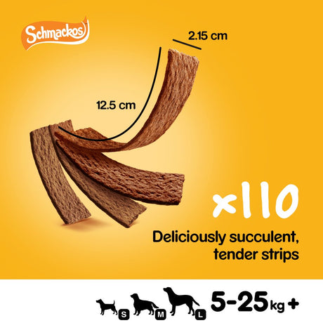 Pedigree Schmackos Meat Strips Multi Mix Mega Box x110 Dog Treats, Pedigree,