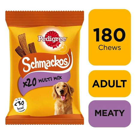 Pedigree Schmackos Multi Mix Adult Dog Treats - 9 Bags, Pedigree,