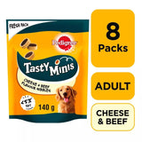 Pedigree Tasty Minis Beef & Cheese Adult Dog Nibbles - 8x140g, Pedigree,