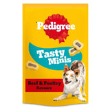 Pedigree Tasty Minis Beef & Poultry Adult Dog Treat Chewy Slices - 8 x 155g, Pedigree,