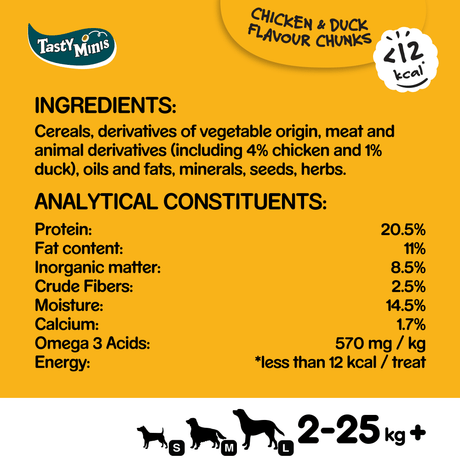 Pedigree Tasty Minis Chicken & Duck Chewy Cubes Adult Dog Treat - 8x130g, Pedigree,