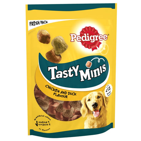 Pedigree Tasty Minis Chicken & Duck Chewy Cubes Adult Dog Treat - 8x130g, Pedigree,