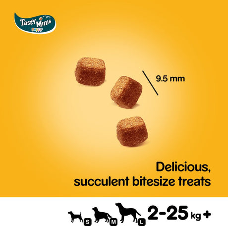 Pedigree Tasty Minis Puppy Dog Treats Chicken Chewy Cubes - 8x125g, Pedigree,