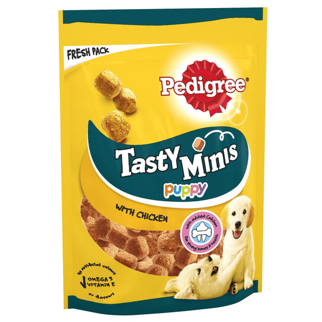 Pedigree Tasty Minis Puppy Dog Treats Chicken Chewy Cubes - 8x125g, Pedigree,