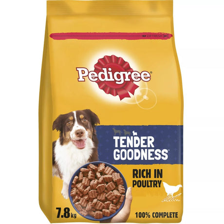 Pedigree Tender Goodness Adult Medium/Large Dry Poultry Dog Food - 3x2.6kg, Pedigree,