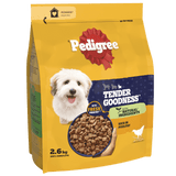 Pedigree Tender Goodness Dry Adult Small Dog Food Poultry - 3 x 2.6kg, Pedigree,