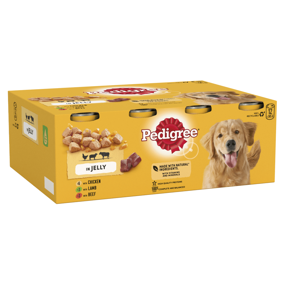 Pedigree Tins Mixed Selection Chunks in Jelly 2x (12x385g), Pedigree,