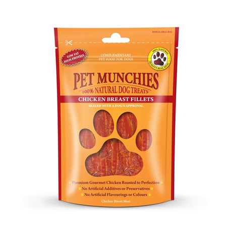 Pet Munchies Chicken Breast Fillets Dog Treats 8 x 100g, Pet Munchies,