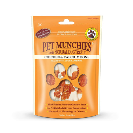 Pet Munchies Chicken & Calcium Bones Dog Treats 8 x 100g, Pet Munchies,