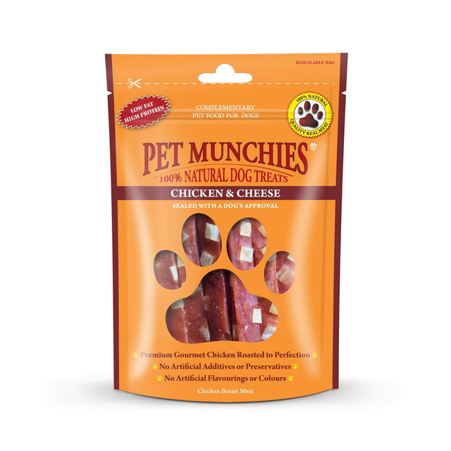 Pet Munchies Chicken & Cheese 8 x 100g, Pet Munchies,