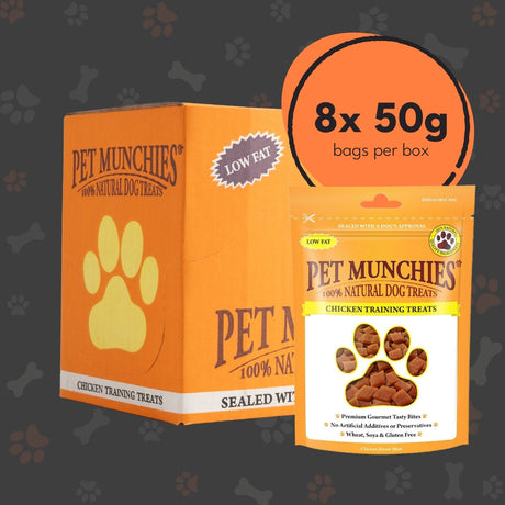 Pet Munchies Chicken Dog Training Treats, Pet Munchies, 8 x 50g