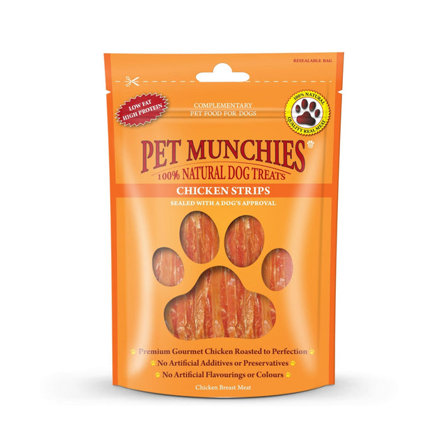 Pet Munchies Chicken Strips Dog Treats 8 x 90g, Pet Munchies,