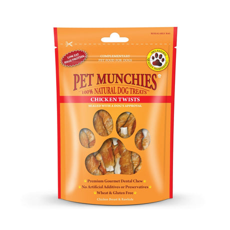 Pet Munchies Chicken Twists Dog Treats 8 x 80g, Pet Munchies,