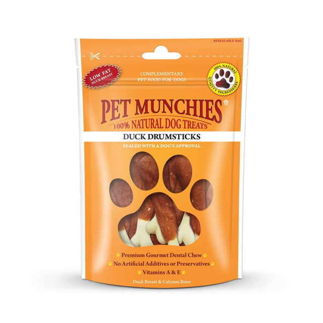 Pet Munchies Duck Drumsticks Dog Treats 8 x 100g, Pet Munchies,