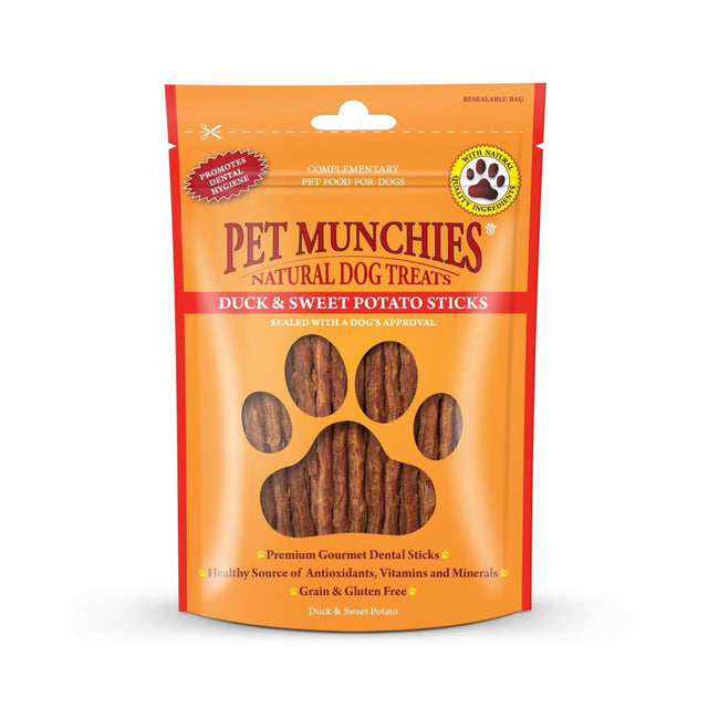 Pet Munchies Duck & Sweet Potato Dog Treats 8 x 90g, Pet Munchies,