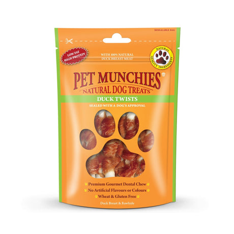 Pet Munchies Duck Twists Dog Treats 8 x 80g, Pet Munchies,