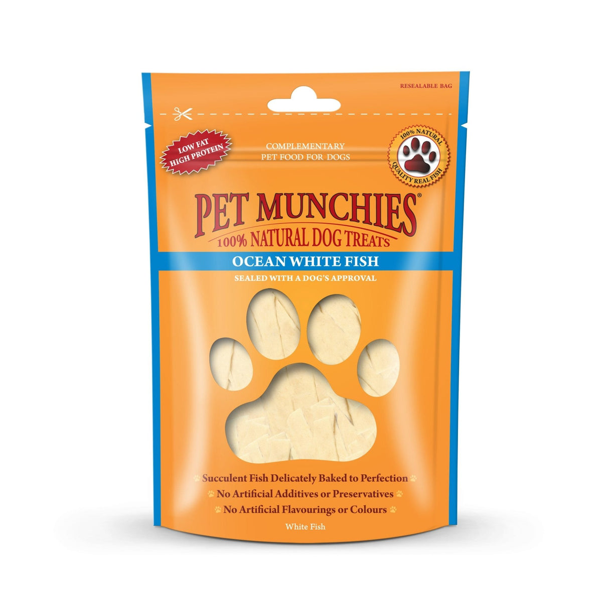 Pet Munchies Ocean White Fish Dog Treats 8 x 100g, Pet Munchies,