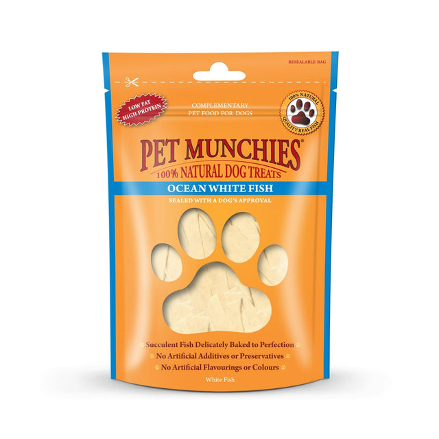 Pet Munchies Ocean White Fish Dog Treats 8 x 100g, Pet Munchies,