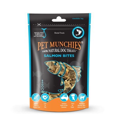 Pet Munchies Salmon Bites Dog Treats 8 x 90g, Pet Munchies,