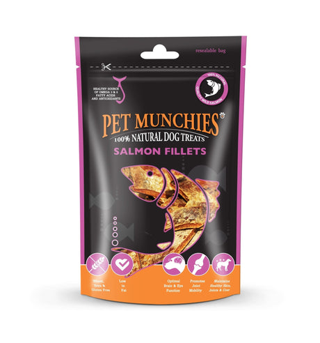 Pet Munchies Salmon Fillets Dog Treats 8 x 90g, Pet Munchies,