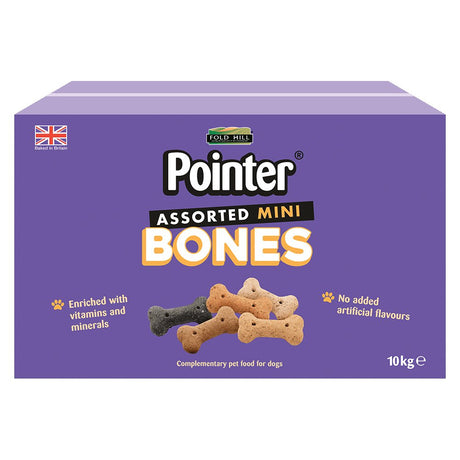 Pointer Assorted Mini Bones Dog Treats 10 kg, Pointer,