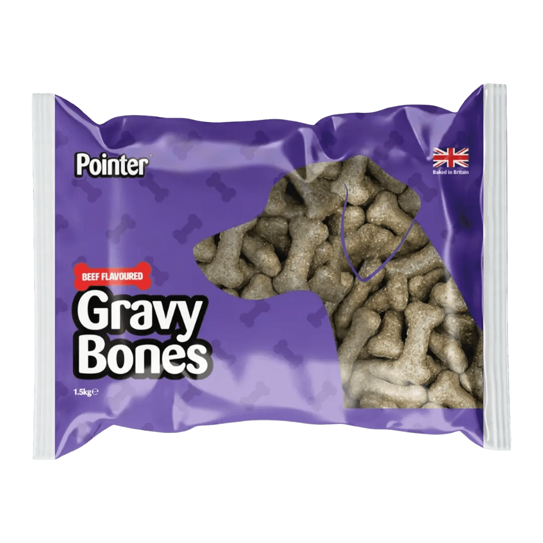 Pointer Beef Flavoured Gravy Bones - 4 x 1.5kg, Pointer,