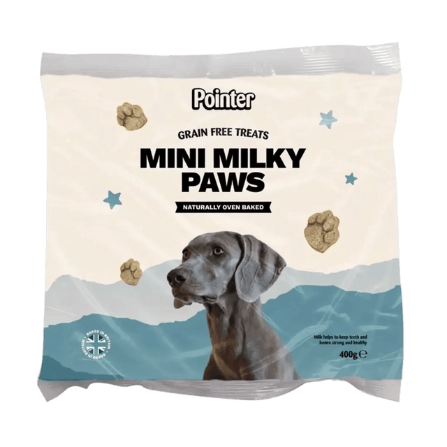 Pointer Mini Milky Paws Grain Free Dog Treats - 6 x 400g, Pointer,