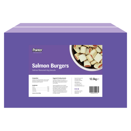 Pointer Salmon Burgers Dog Treats - 12.5kg, Pointer,