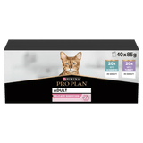 Pro Plan Adult Delicate Digestion Ocean Fish & Turkey Wet Cat Food, Pro Plan, 40 x 85g