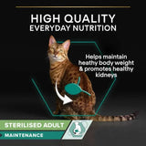 Pro Plan Adult Sterilised Maintenance Terrine with Cod Wet Cat Food - 4 Pack, Pro Plan, 4x (10x75g)