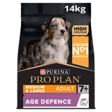 Pro Plan Medium and Large Adult 7+ Age Defence Chicken Dry Dog Food, Pro Plan, 14 kg