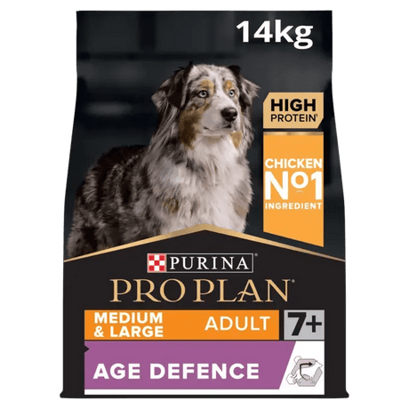 Pro Plan Medium and Large Adult 7+ Age Defence Chicken Dry Dog Food, Pro Plan, 14 kg