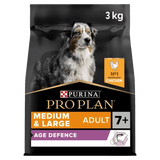 Pro Plan Medium and Large Adult 7+ Age Defence Chicken Dry Dog Food, Pro Plan, 3 kg