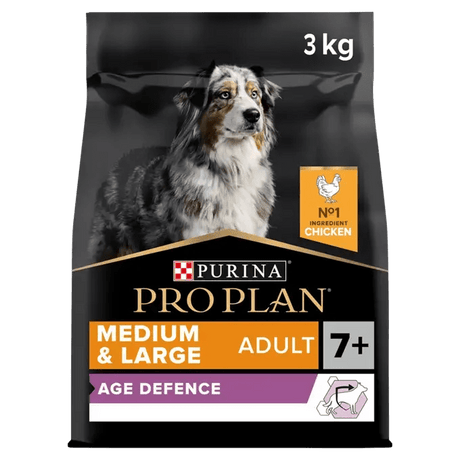 Pro Plan Medium and Large Adult 7+ Age Defence Chicken Dry Dog Food, Pro Plan, 3 kg