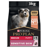 Pro Plan Medium Puppy Sensitive Skin Salmon Dry Dog Food - 3kg, Pro Plan,