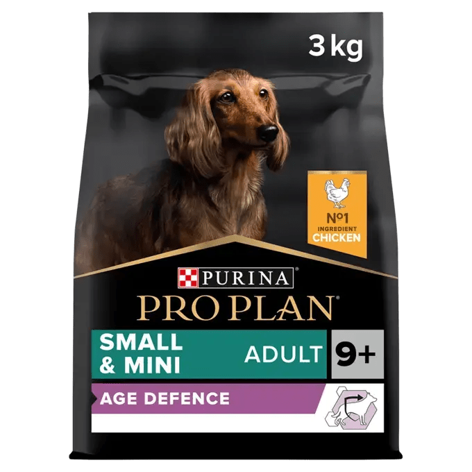 Pro Plan Small and Mini Adult 9+ Senior Age Defence Chicken Dry Dog Food - 3 kg, Pro Plan,