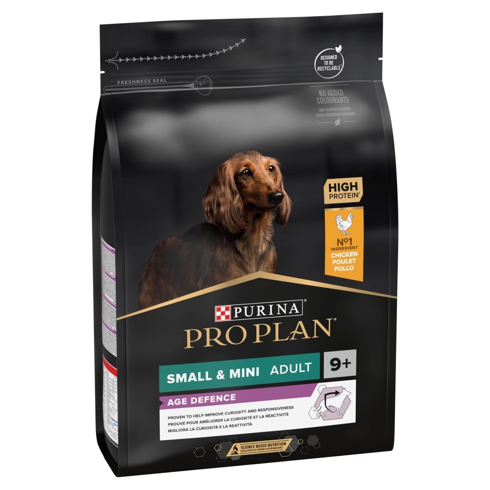 Pro Plan Small and Mini Adult 9+ Senior Age Defence Chicken Dry Dog Food - 3 kg, Pro Plan,