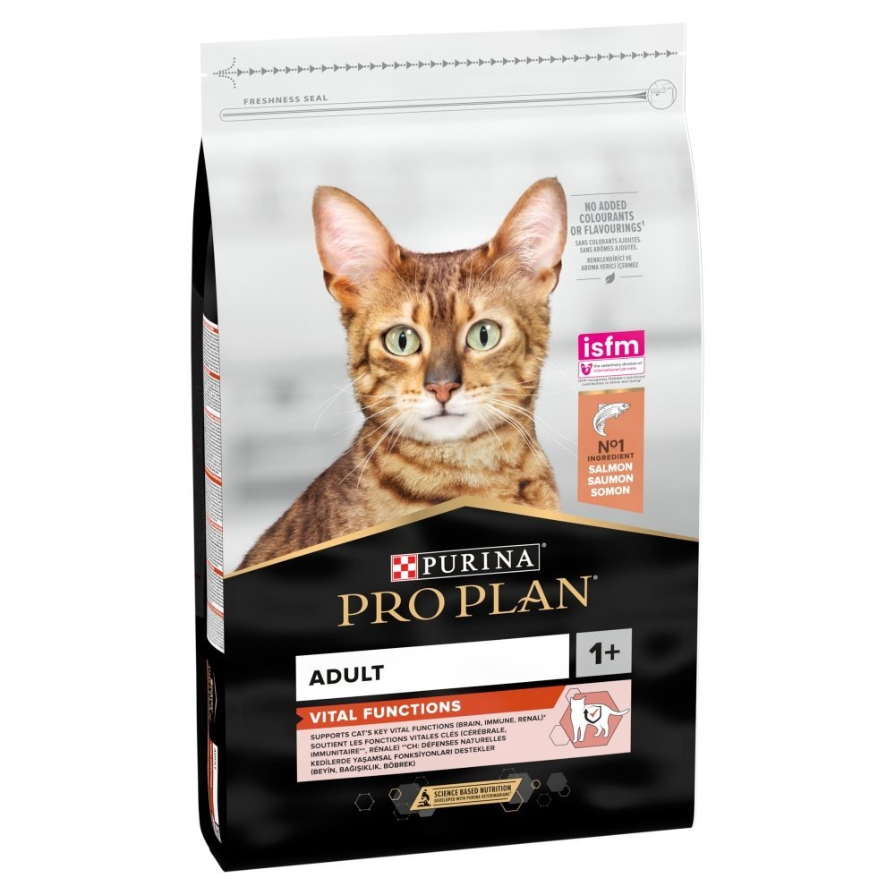 Pro Plan Vital Functions Adult 1+ Dry Salmon Cat Food, Pro Plan, 10 kg