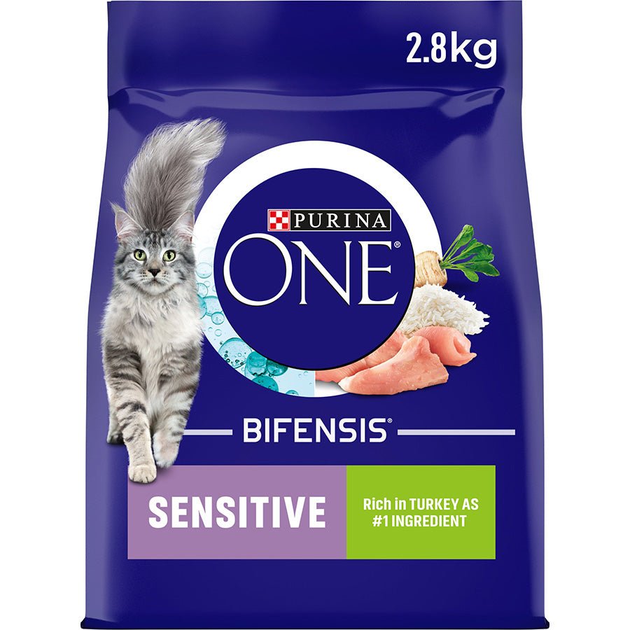 Purina One Adult Cat Sensitive Turkey & Rice Dry Food, Purina One, 2.8 kg