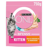 PURINA ONE Kitten Chicken Dry Cat Food, Purina One, 4 x 750g