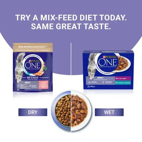 PURINA ONE Mini Fillets Ocean Fish and Lamb Wet Cat Food - 40 x 85g, Purina One,