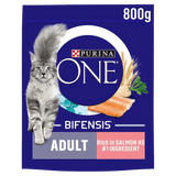 Purina One Salmon Dry Adult Cat Food, Purina One, 4x800g