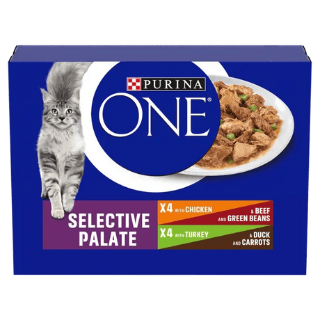 Purina One Selective Palate Mixed Wet Cat Food - 5 Packs of (8x85g), Purina One,