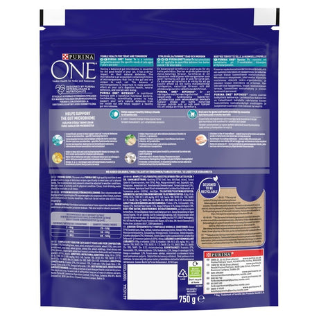 Purina One Senior 7+ Chicken Dry Cat Food, Purina One, 4 x 750g