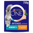 Purina One Senior 7+ Chicken Dry Cat Food, Purina One, 4 x 750g